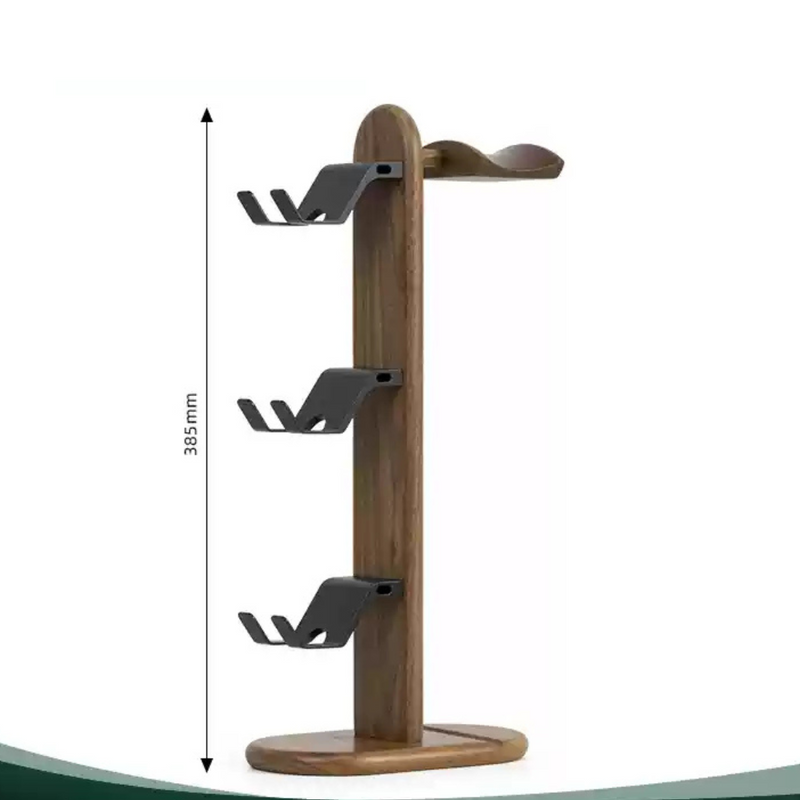 Load image into Gallery viewer, Wooden Headphone Stand, Switch Game Controller, Xbox Solid Wood Storage Rack
