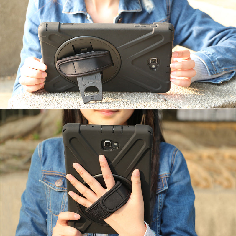 Cargue la imagen en el visor de la galería, Samsung Galaxy Tab S4 10.5&quot; 2018 (T830 / T835) Heavy Duty 360 Degree Rotate Stand Hand Strap Case - Polar Tech Australia
