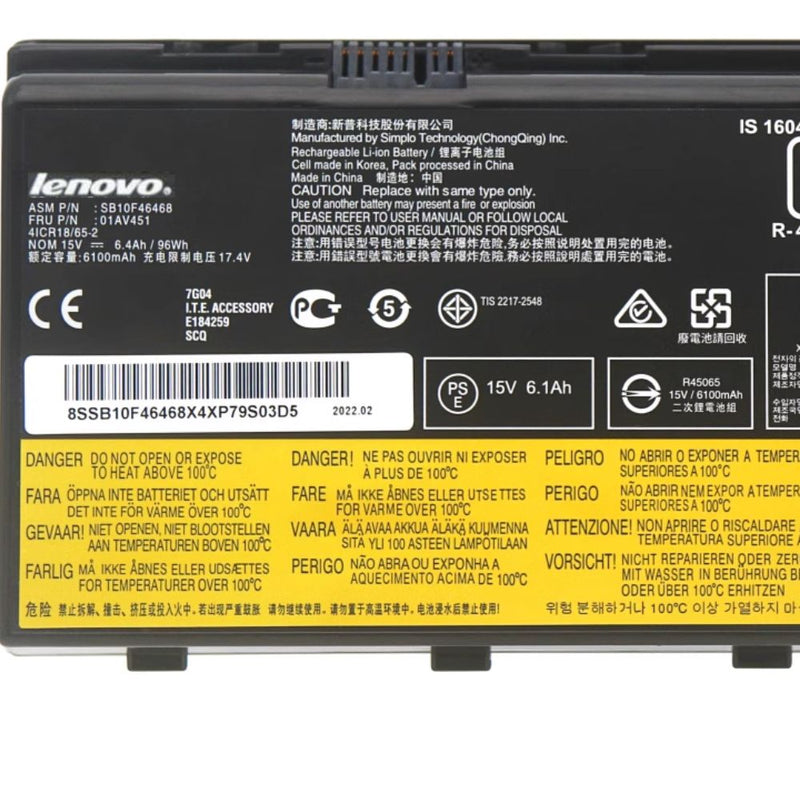 Load image into Gallery viewer, [01AV451] Lenovo ThinkPad P70(20ER002KUS)/P70-20ER 00HW030 78++ Replacement Battery - Polar Tech Australia
