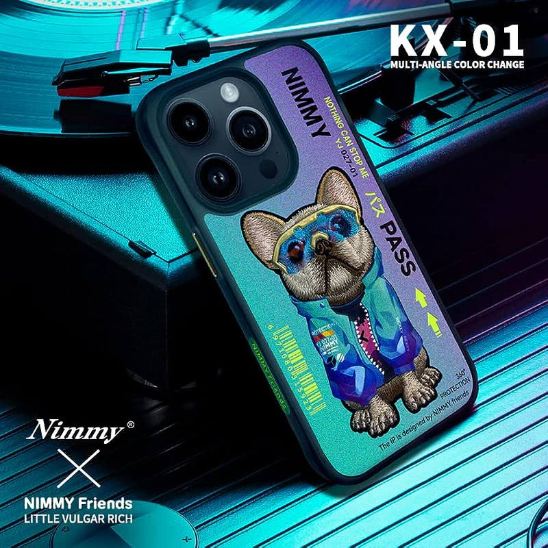 Chargez l&#39;image dans la visionneuse de la galerie, Nimmy Pet Animal Series iPhone 13/14/15/Pro/Max Embroidery 3D Cute Cool Case - Polar Tech Australia
