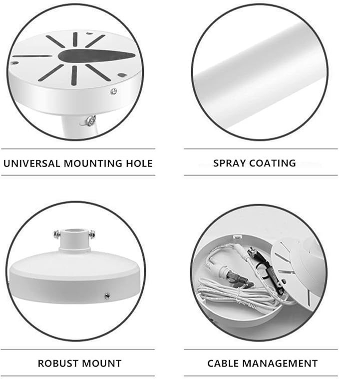 Chargez l&#39;image dans la visionneuse de la galerie, [Fixed Length] Universal Aluminium CCTV Dome Camera Ceiling Mount Extension Bracket Holder
