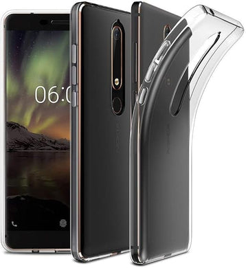 Nokia 6.1 - AirPillow Cushion Transparent Soft Clear TPU Four Corners Protective Case With 2PC 9HD Tempered Glass Screen Protector