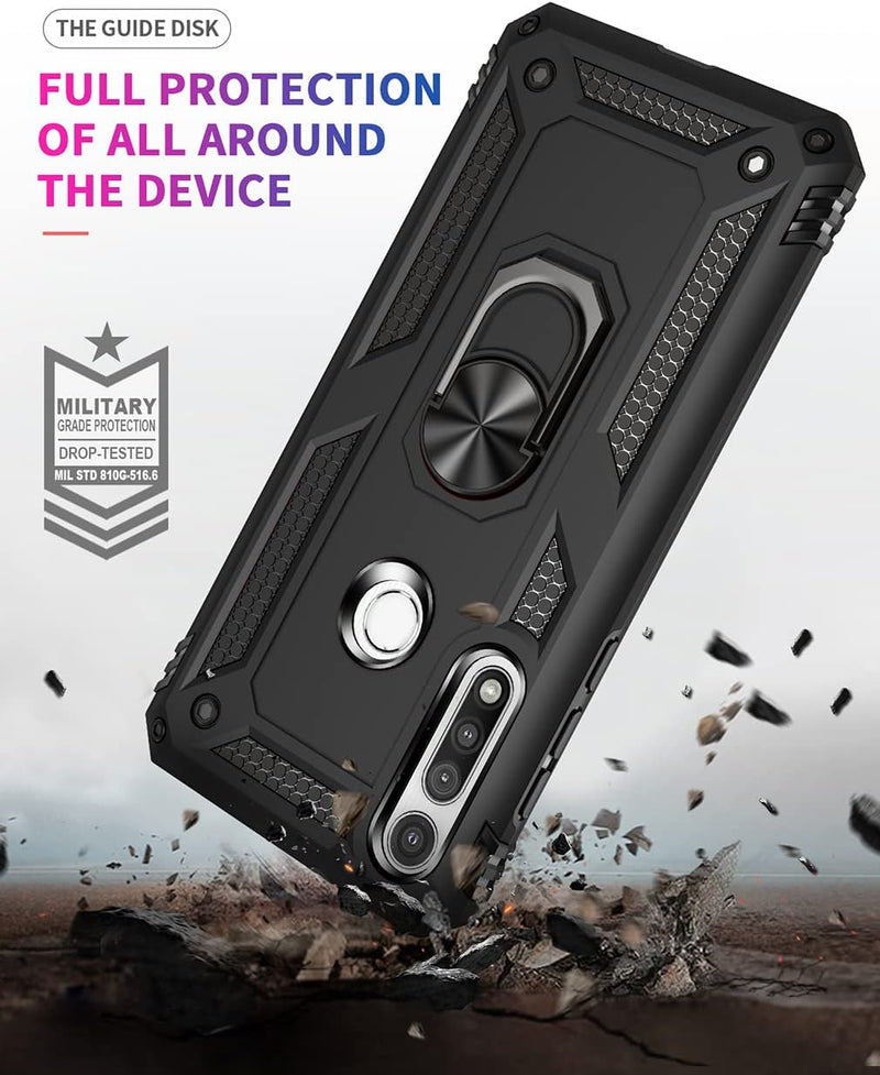 Chargez l&#39;image dans la visionneuse de la galerie, [Magnetic Ring Kickstand] Motorola Moto G Fast - Shield Shockproof Rugged Heavy Duty Case
