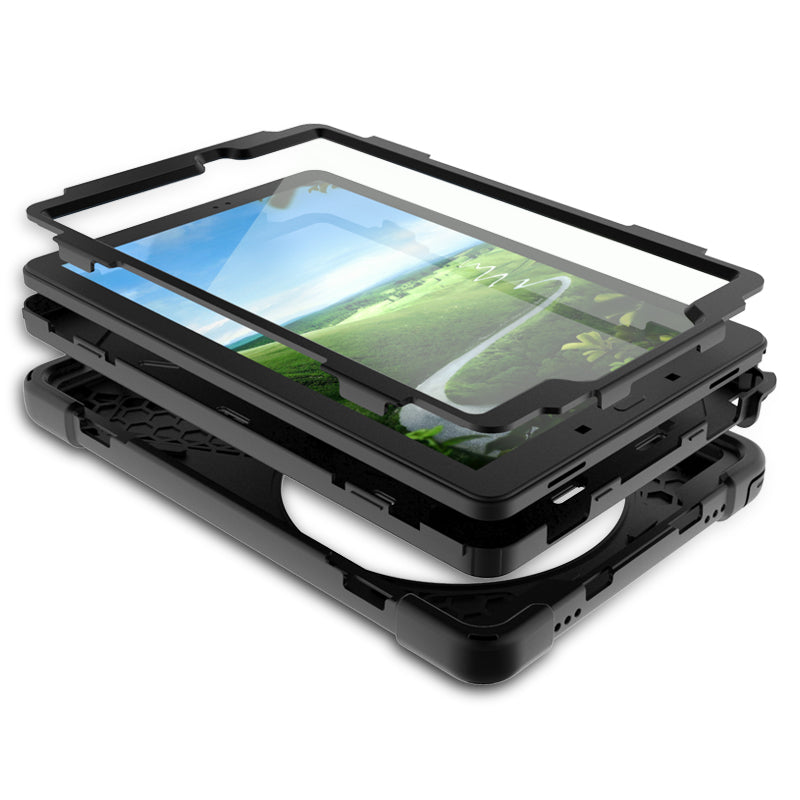 Cargue la imagen en el visor de la galería, Samsung Galaxy Tab S3 9.7&quot; 2017 (T820 / T825 / T827) Heavy Duty 360 Degree Rotate Stand Hand Strap Case - Polar Tech Australia
