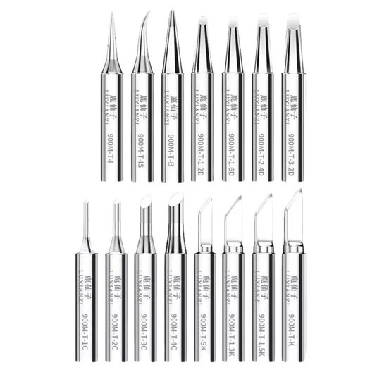 [15-Piece Set] 936-Compatible Lead-Free Soldering Iron Tips