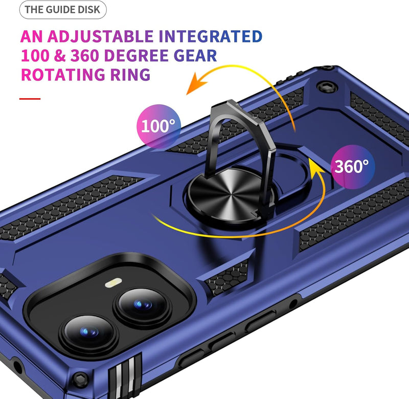 Load image into Gallery viewer, [Built-in 360-degree rotatable ring bracket] Motorola Moto Edge 2024 - Shield Shockproof Rugged Heavy Duty Case
