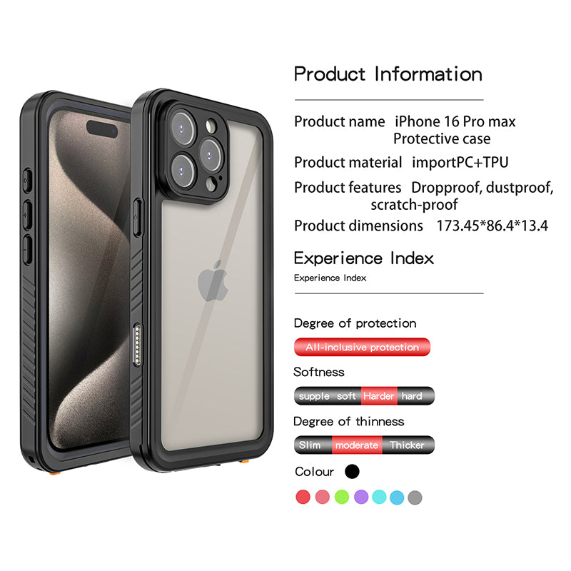 Load image into Gallery viewer, [IP68 Waterproof][With Sliding Adjustment Feature] Apple iPhone 16 / 16 Plus / 16 Pro / 16 Pro Max - Redpepper Full Covered Heavy Duty Tough Armor Case
