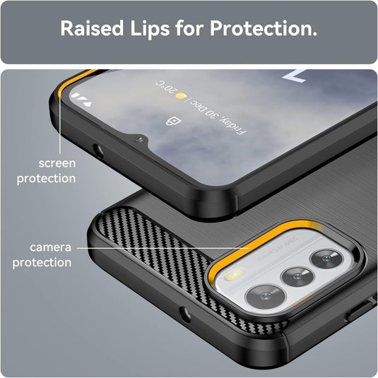 Nokia G60 - Shield Shockproof Rugged Heavy Duty Case With 2PC 9HD Tempered Glass Screen Protector