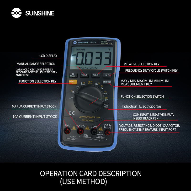 Load image into Gallery viewer, [DT-17N] SUNSHINE Fully Automatic Digital Multimeter - Polar Tech Australia
