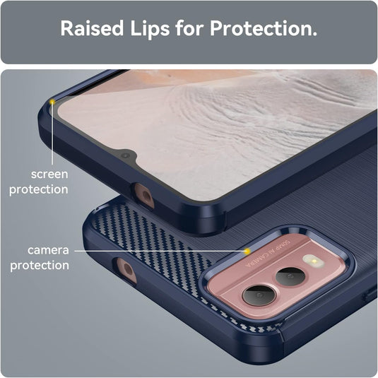 Nokia C32 - Shield Shockproof Rugged Heavy Duty Case With 2PC 9HD Tempered Glass Screen Protector