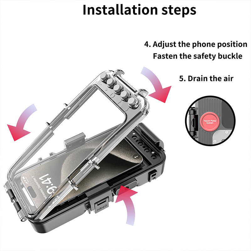 Chargez l&#39;image dans la visionneuse de la galerie, [Upgade Version Bluetooth Version][Diving IPX8 30M/98FT Waterproof] Universal Samsung - Redpepper Underwater Protective Lanyard Mobile Phone Case
