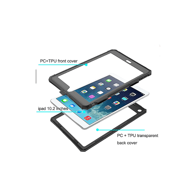 Chargez l&#39;image dans la visionneuse de la galerie, [Shellbox Series] Apple iPad 7th 2019 &amp; 8th 2020 &amp; 9th 2021 10.2&quot; - Waterproof Heavy Duty Lifeproof Style Case
