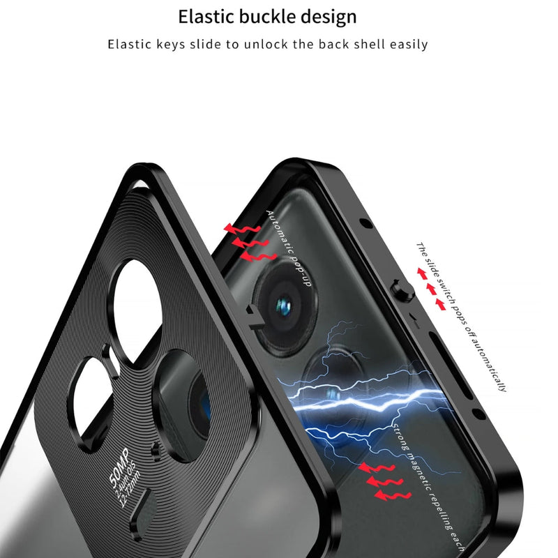 Cargue la imagen en el visor de la galería, Motorola Moto X40 - Metal Frame Magnetic Shockproof Protective Case
