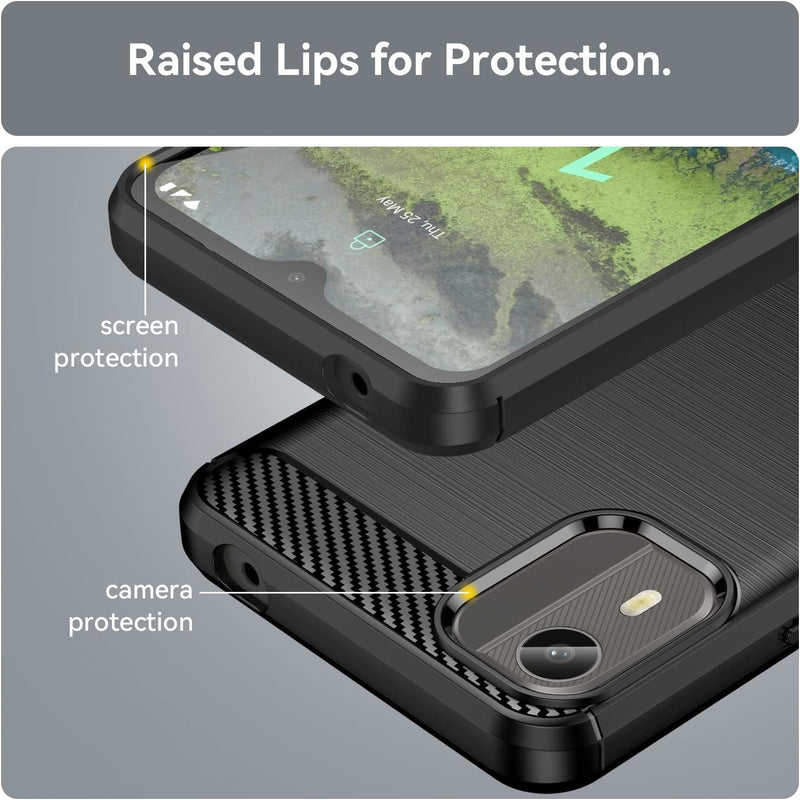 Chargez l&#39;image dans la visionneuse de la galerie, Nokia C12 Pro/C12/C12 Plus - Shield Shockproof Rugged Heavy Duty Case With 2PC 9HD Tempered Glass Screen Protector
