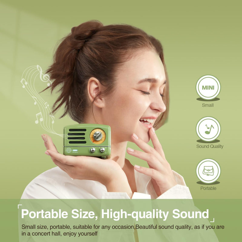 Load image into Gallery viewer, Muzen OTR Metal Portable Bluetooth Speaker / FM Radio - Green
