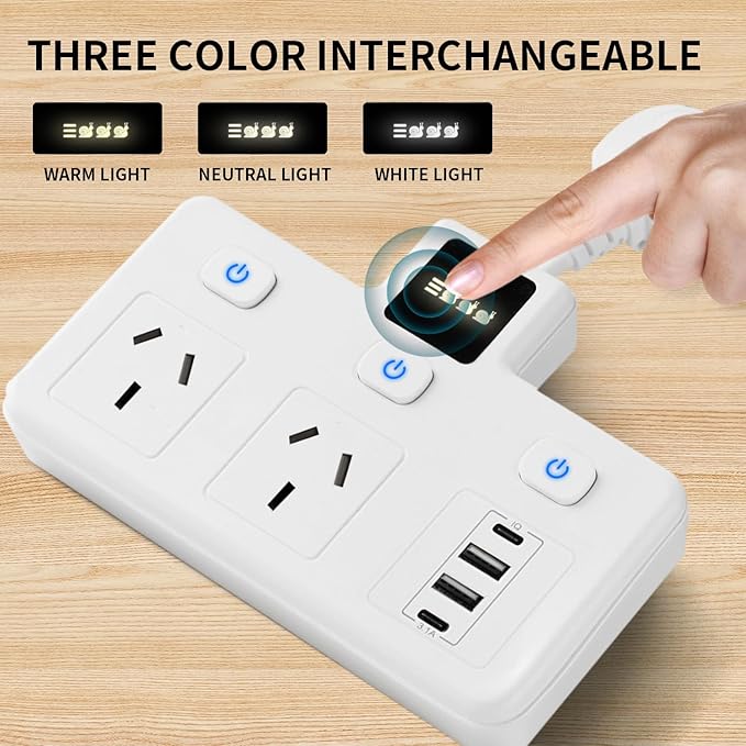 Chargez l&#39;image dans la visionneuse de la galerie, Multi-function Socket Power Strip Extension Board 2 Outlets + 2 USB + 2 USB-C PD 20W
