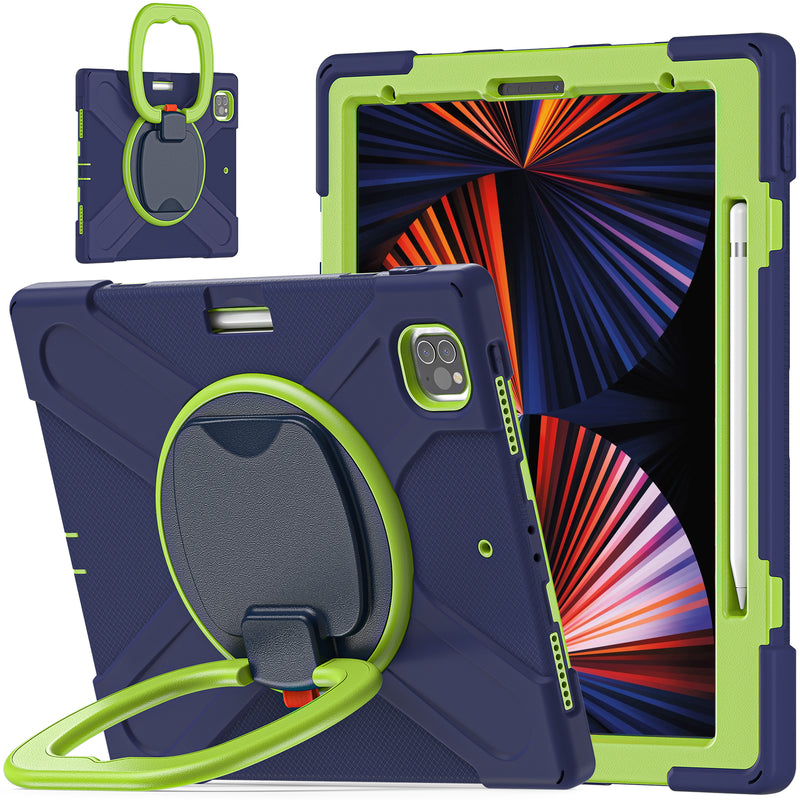 Chargez l&#39;image dans la visionneuse de la galerie, Apple iPad Pro 12.9&quot; 3rd/4th/5th/6th Gen 360 Degree Rotation Heavy Duty EVA Kid Friendly Ring Holder Stand Case - Polar Tech Australia
