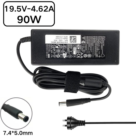 [90 W/19,5 V-4,62 A] [7,4 x 5,0] Adaptateur secteur pour ordinateur portable Dell Latitude - Chargeur mural pour ordinateur portable (prise AU)