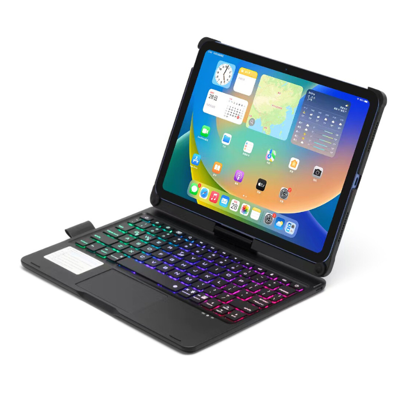 Cargue la imagen en el visor de la galería, Apple iPad Air 4/5 10.9&#39;&#39; 4th Gen (2020/2022) 360° Rotating Wireless Touchpad Keyboard Flip Cover Case
