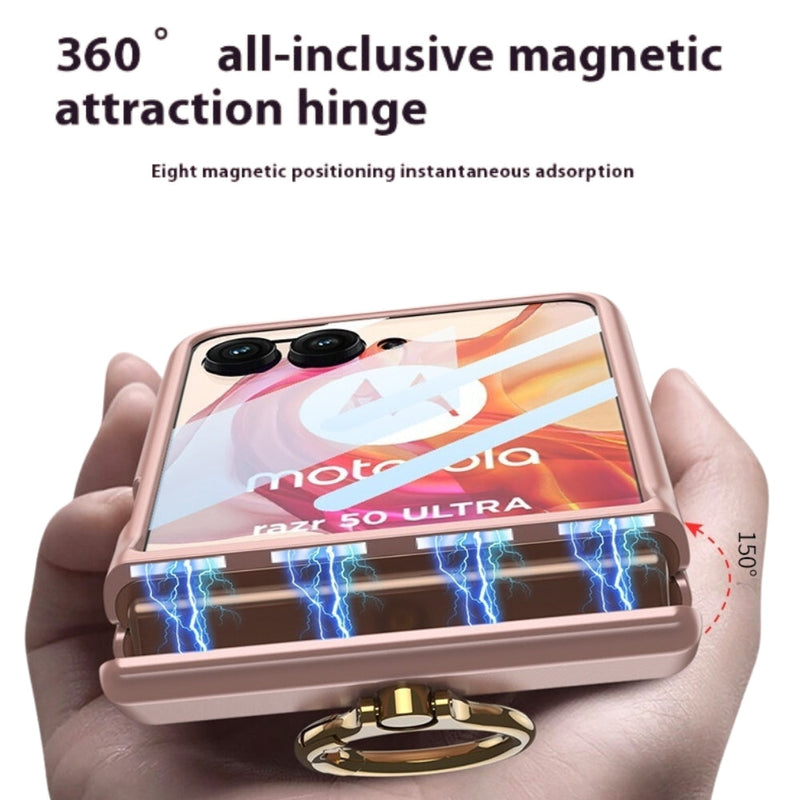 Chargez l&#39;image dans la visionneuse de la galerie, [With Ring Stand] Motorola Razr 50/Ultra - Magnetic Hinge Shockproof Phone Case
