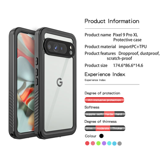 Google Pixel 9 Pro XL - Redpepper Full Covered Waterproof Heavy Duty Tough Armor Case