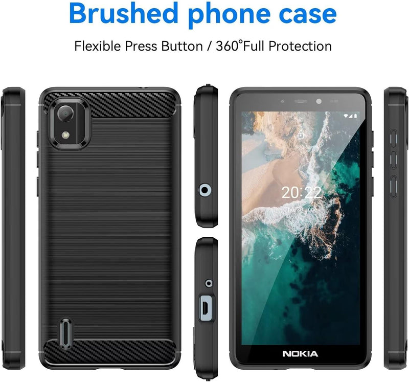 Load image into Gallery viewer, Nokia C2 2nd Edition - Shield Shockproof Rugged Heavy Duty Case With 2PC 9HD Tempered Glass Screen Protector
