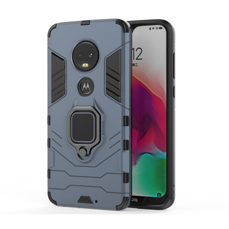 Chargez l&#39;image dans la visionneuse de la galerie, [Magnetic Kickstand] Motorola Moto G7/G7 Plus - Shield Shockproof Rugged Heavy Duty Case
