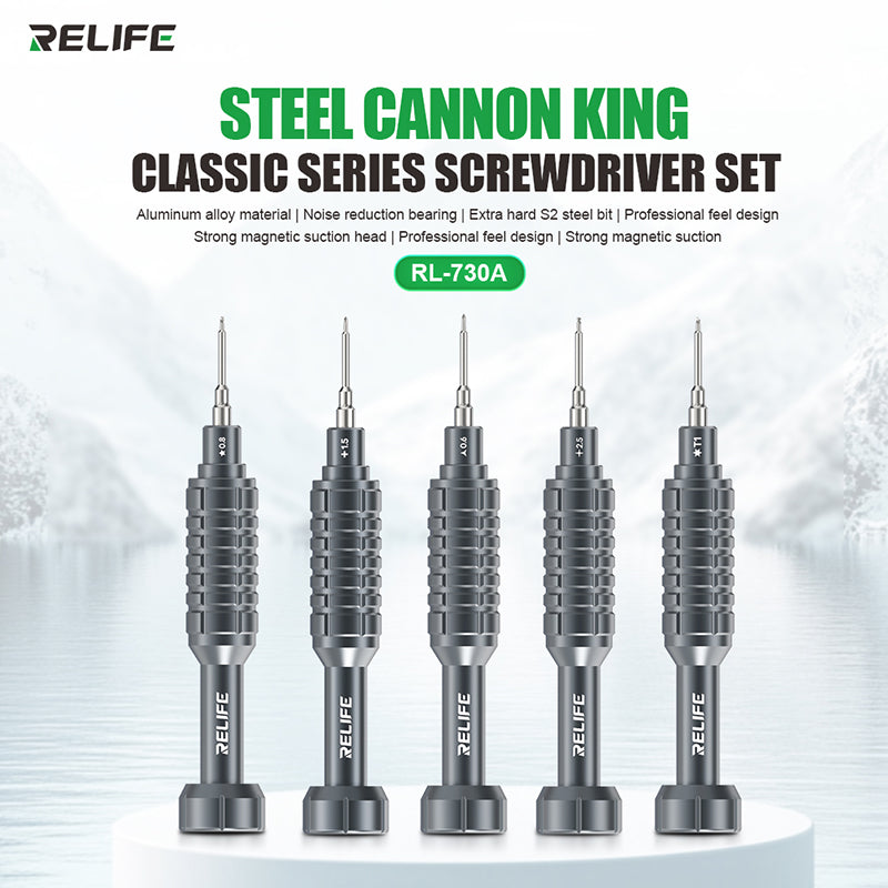 Chargez l&#39;image dans la visionneuse de la galerie, [RL-730A] RELIFE Steel Cannon King – Classic Series Screwdriver Set
