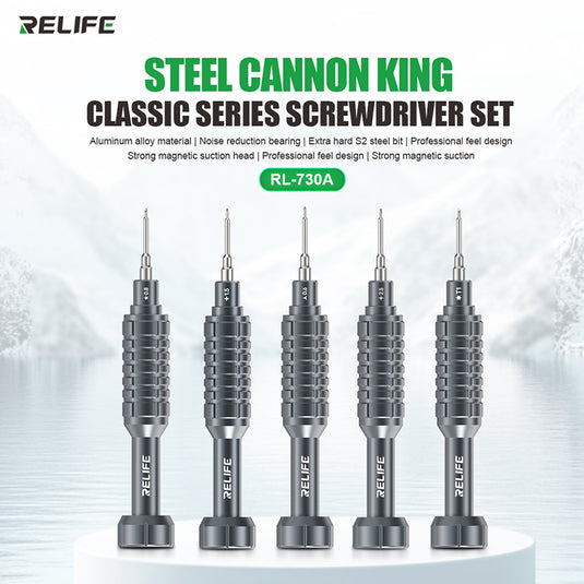 [RL-730A] RELIFE Steel Cannon King – Classic Series Screwdriver Set