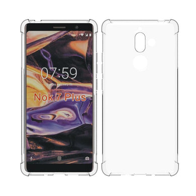 Nokia 7 Plus - AirPillow Cushion Transparent Soft Clear TPU Four Corners Protective Case