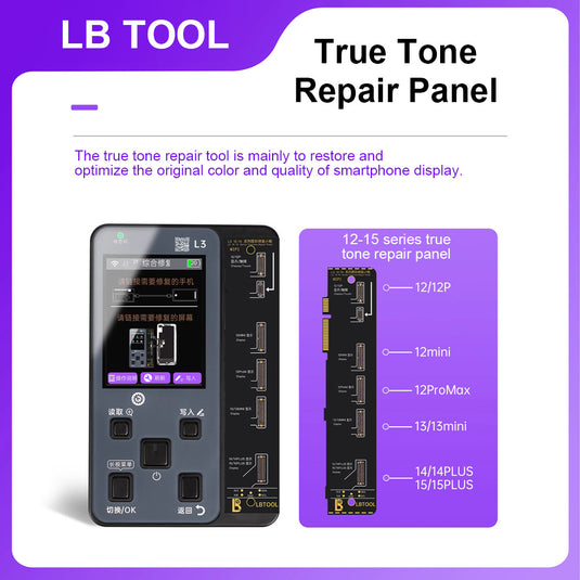 LuBan L3 Mini programmeur de réparation de batterie d'identification de visage pour iPhone 6- 14Pro Max programme de données de batterie de réparation de détection d'identification de visage de matrice de points