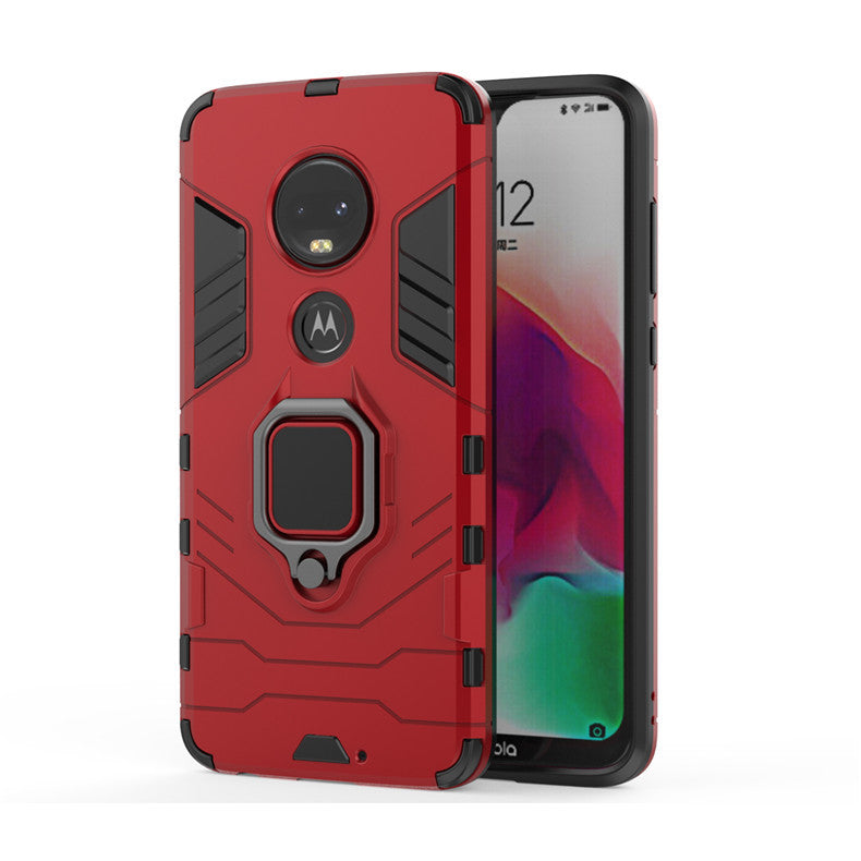 Chargez l&#39;image dans la visionneuse de la galerie, [Magnetic Kickstand] Motorola Moto G7/G7 Plus - Shield Shockproof Rugged Heavy Duty Case
