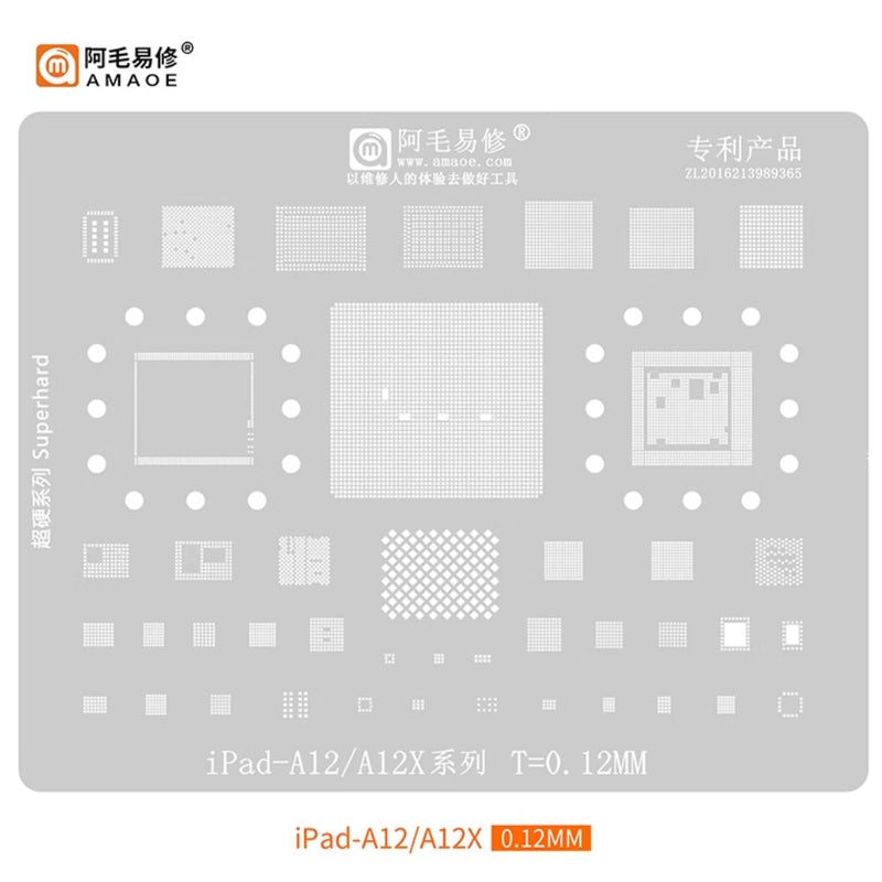 Chargez l&#39;image dans la visionneuse de la galerie, [Amaoe] [Stencil] BGA Reballing Solder Paste Stencil For iPad/iPad2/3/4/5/Air 2/PRO/iPad mini 1/2/3/4/ Soldering Mesh - Polar Tech Australia
