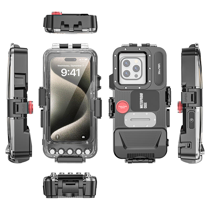 Load image into Gallery viewer, [30 Meters] - 2nd Gen Blue Tooth Universal  Redpepper IP68 Waterproof Heavy Duty Tough Armor Case
