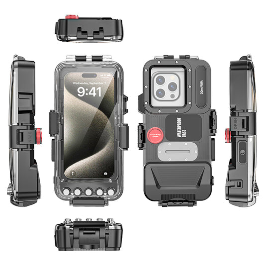 [Upgade Version Bluetooth Version][Diving IPX8 30M/98FT Waterproof] Universal iPhone Samsung Google Moto - Redpepper Underwater Protective Lanyard Mobile Phone Case