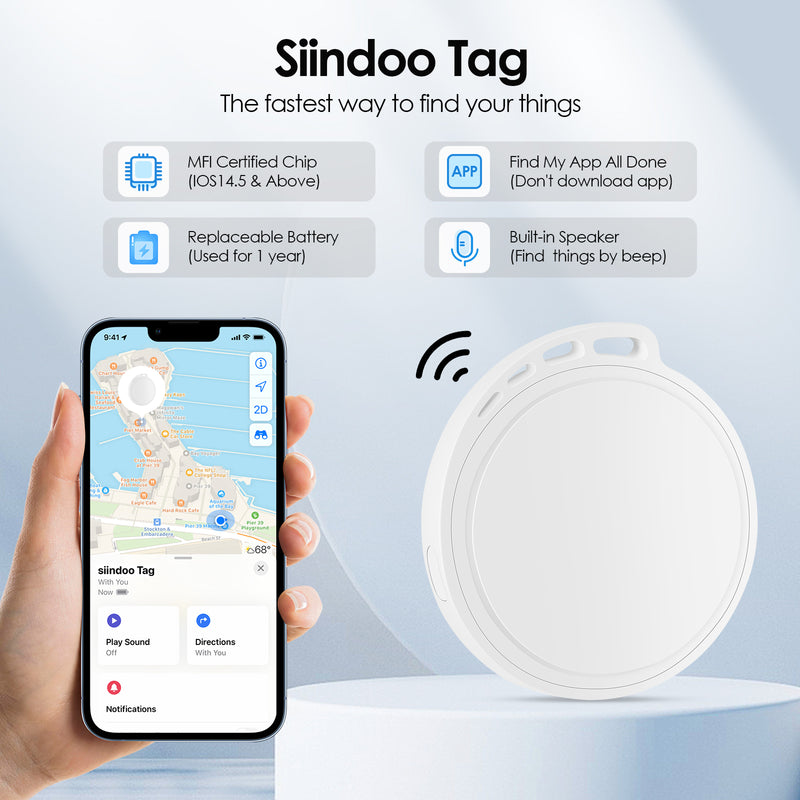 Load image into Gallery viewer, [Siindoo]  AirTag Mini GPS Tracker Smart Tag Luggage Wallet Pet Key Finder
