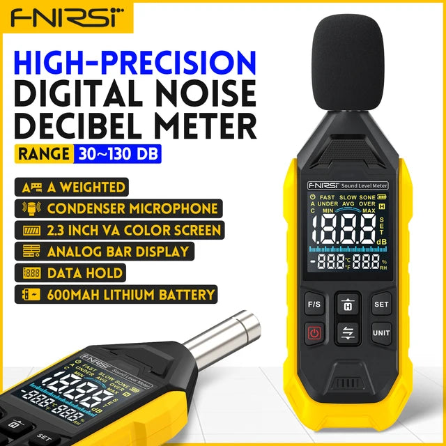 Load image into Gallery viewer, [FDM01] FNIRSI Digital Noise Meter Sound Level Meter Handheld DB Meter 30~130dB Audio Measuring Instrument 600mah lithium Battery
