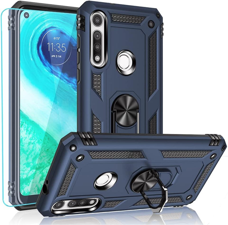 Chargez l&#39;image dans la visionneuse de la galerie, [Magnetic Ring Kickstand] Motorola Moto G Fast - Shield Shockproof Rugged Heavy Duty Case
