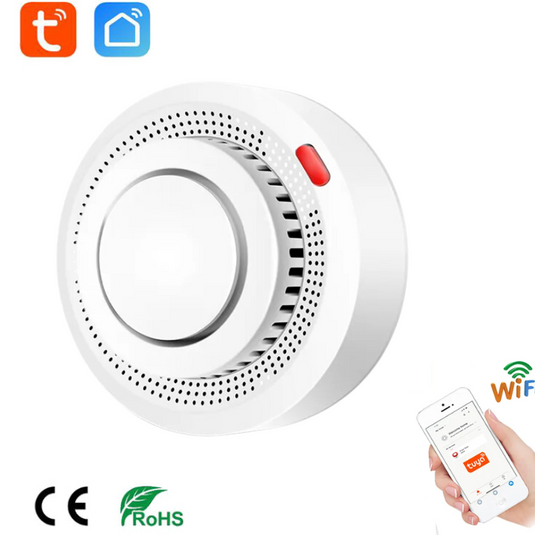 [TUYA Smart Home] Battery Powered Wireless WIFI Smoke Detector Smart Home Security - Polar Tech Australia