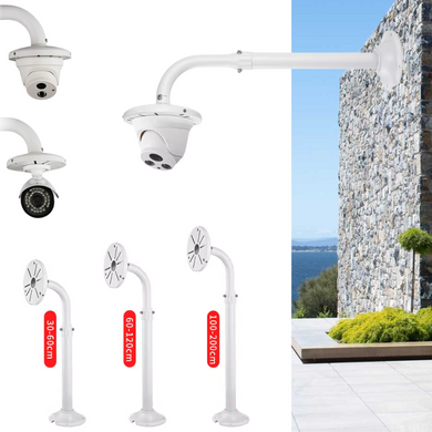 Universal Retractable Extension Aluminium CCTV Dome Camera Wall Mount Bracket Holder - Polar Tech Australia