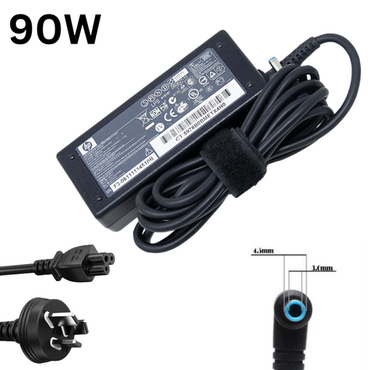 [19.5V-4.62A/90W][4.5x3.0 Blue Tip] HP Pavilion Spectre EliteBook Laptop AC Power Supply Adapter Charger - Polar Tech Australia