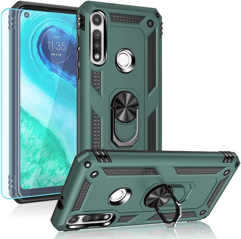 Chargez l&#39;image dans la visionneuse de la galerie, [Magnetic Ring Kickstand] Motorola Moto G Fast - Shield Shockproof Rugged Heavy Duty Case
