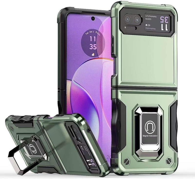 Load image into Gallery viewer, [Built-in Kickstand] Motorola Moto Razr 40/Razr 2023 - Military Grade TPU+PC Shockproof Heavy Duty Case
