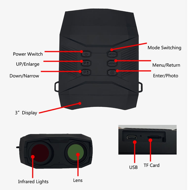 Chargez l&#39;image dans la visionneuse de la galerie, [NV6000] Outdoor Hunting Twilight Full Color 4K HD Binocular Night Vision
