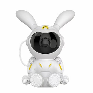 [G002] Space Rabbit Starry Sky Projection Lamp Bluetooth Speaker 2 in 1 Laser Light(White)