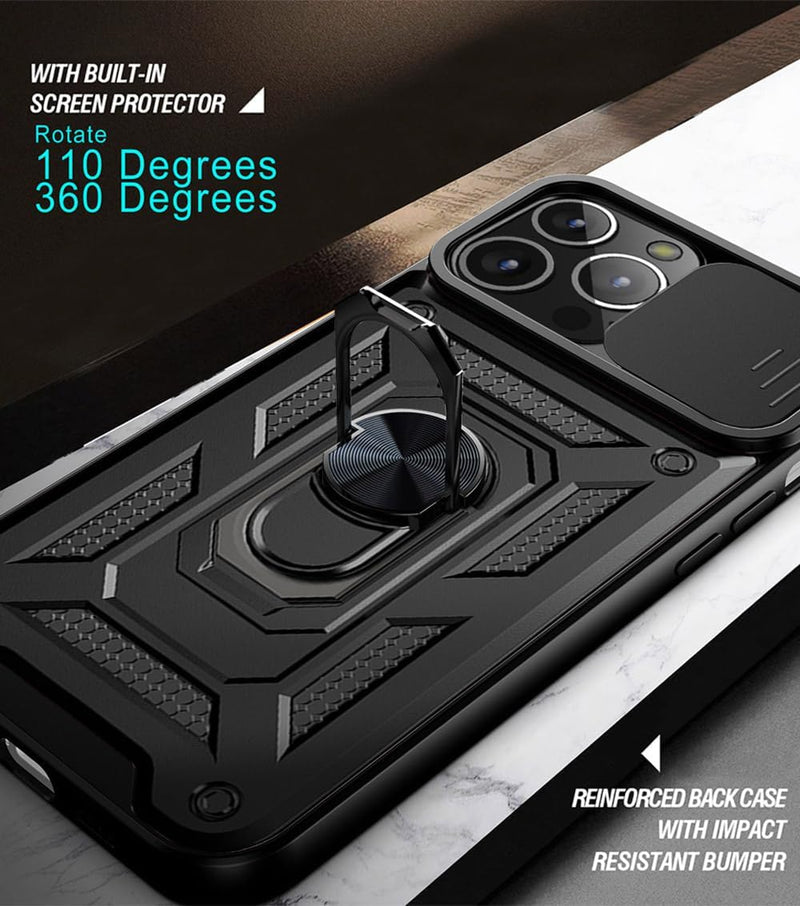 Cargue la imagen en el visor de la galería, [Built-in 360-degree rotatable ring bracket][Camera Cover] Motorola Moto Edge 50 Neo - Shield Shockproof Rugged Heavy Duty Case
