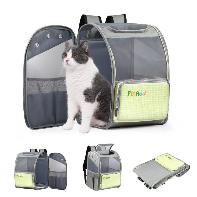 Cargue la imagen en el visor de la galería, FUNADD Fold Breathable Pet Backpack Outdoor Shoulders Cat Bag, Pet Backpack
