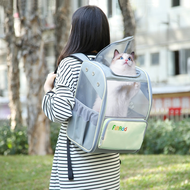 Cargue la imagen en el visor de la galería, FUNADD Fold Breathable Pet Backpack Outdoor Shoulders Cat Bag, Pet Backpack
