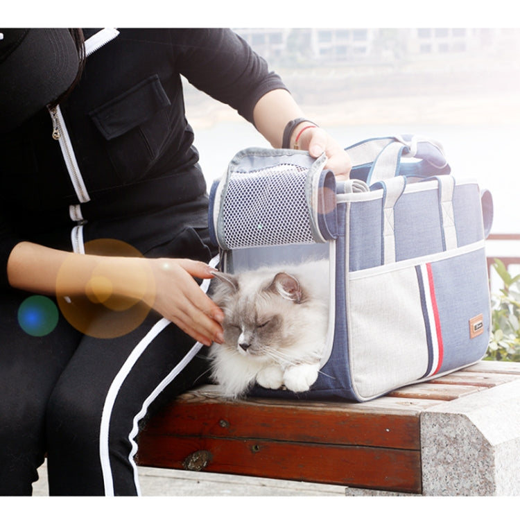 Cargue la imagen en el visor de la galería, DODOPET Outdoor Portable Oxford Cloth Cat Dog Pet Carrier Bag Handbag Shoulder Bag, Size: 43 x 19 x 26cm, Size: 43 x 19 x 26cm
