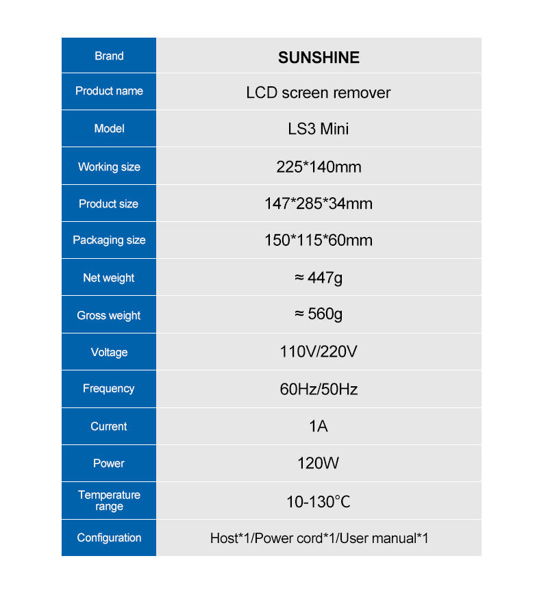 Load image into Gallery viewer, [LS3 Mini] SUNSHINE Portable Heating Pad LCD Screen Remover
